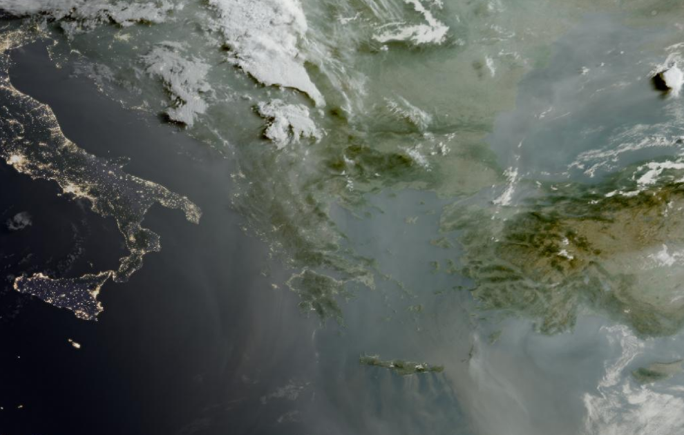Τελευταία δορυφορική εικόνα νεφοκάλυψης