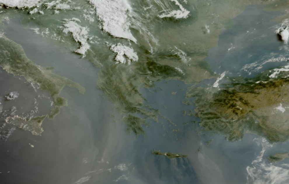 Τελευταία δορυφορική εικόνα νεφοκάλυψης