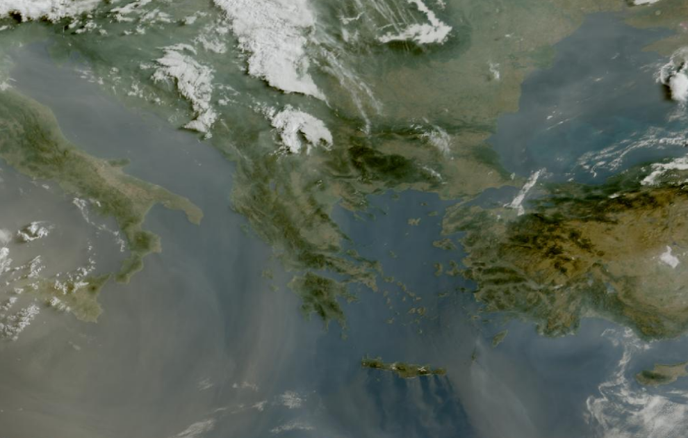 Τελευταία δορυφορική εικόνα νεφοκάλυψης