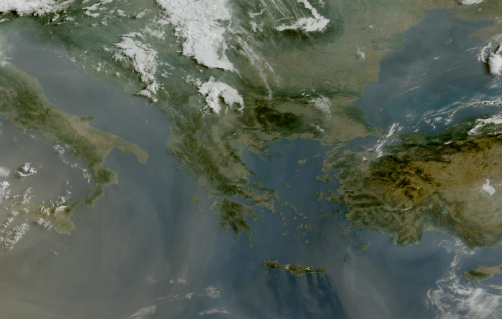 Τελευταία δορυφορική εικόνα νεφοκάλυψης