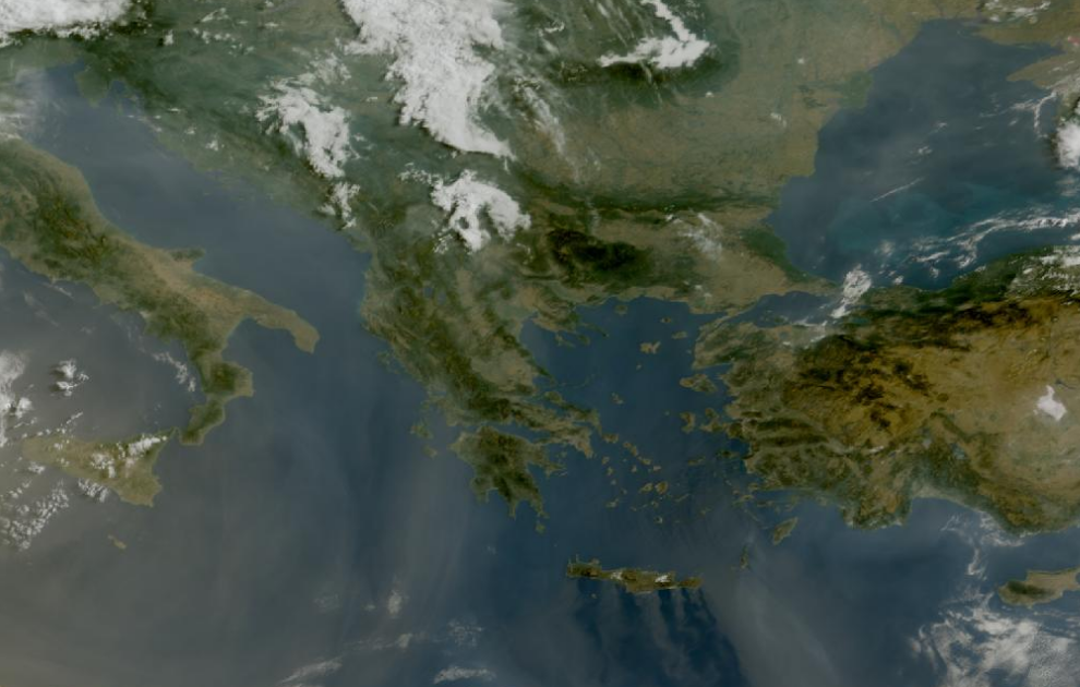 Τελευταία δορυφορική εικόνα νεφοκάλυψης