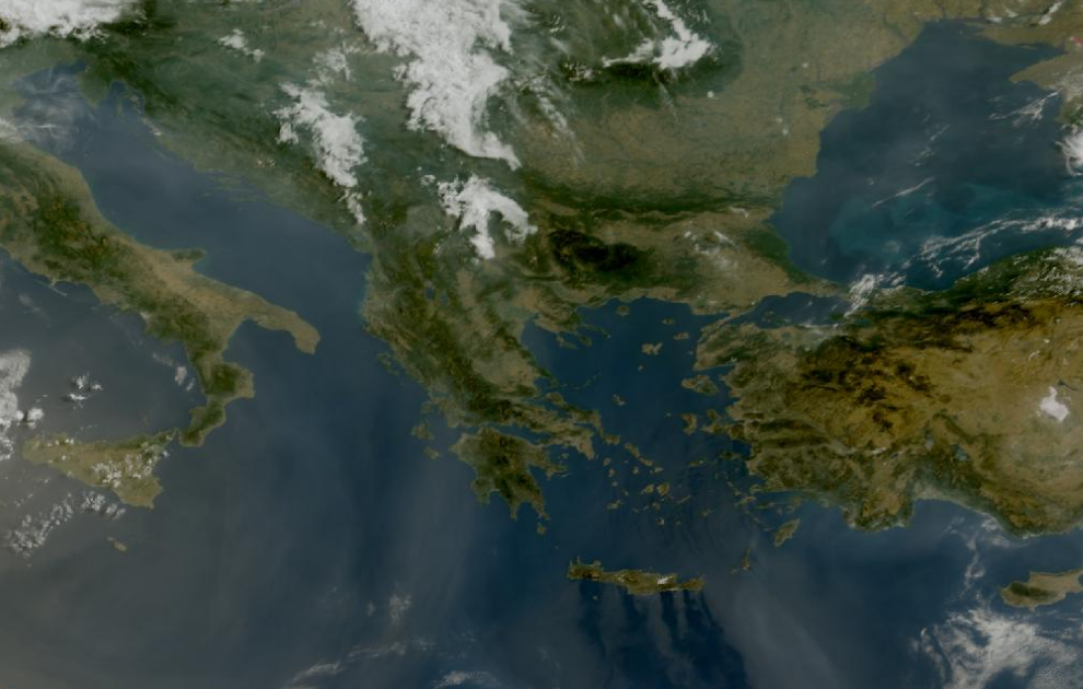 Τελευταία δορυφορική εικόνα νεφοκάλυψης