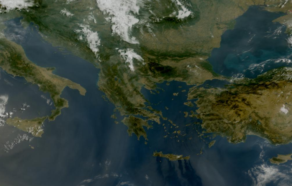 Τελευταία δορυφορική εικόνα νεφοκάλυψης