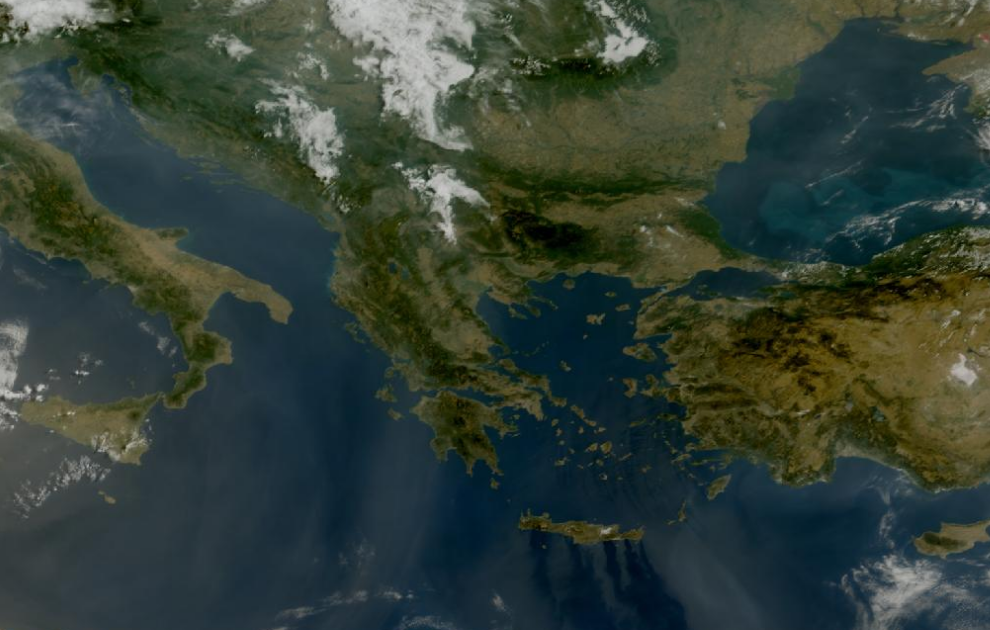 Τελευταία δορυφορική εικόνα νεφοκάλυψης
