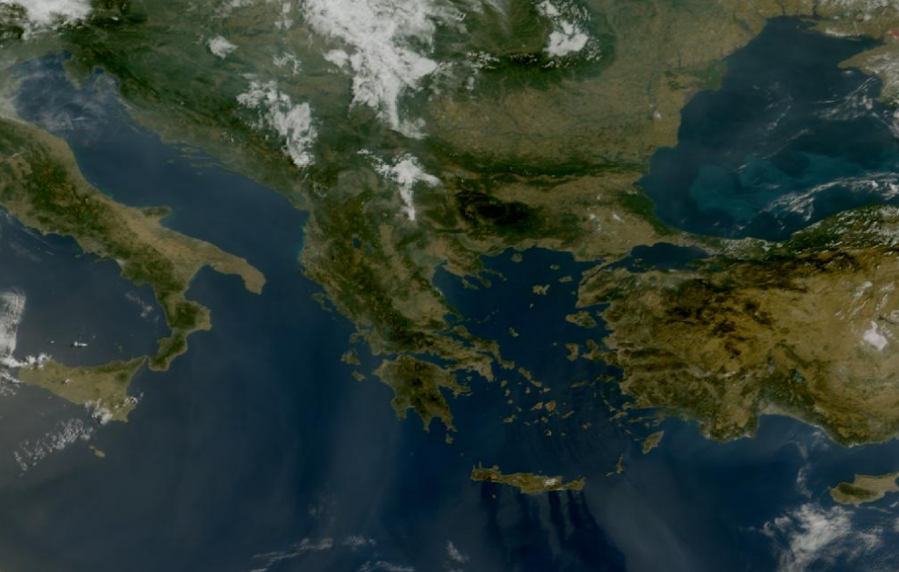 Τελευταία δορυφορική εικόνα νεφοκάλυψης