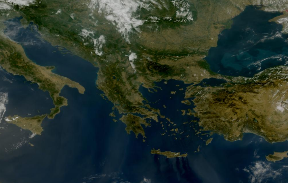 Τελευταία δορυφορική εικόνα νεφοκάλυψης