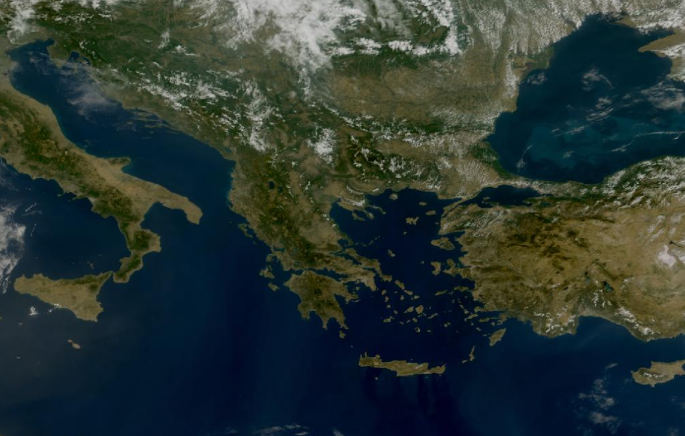 Τελευταία δορυφορική εικόνα νεφοκάλυψης