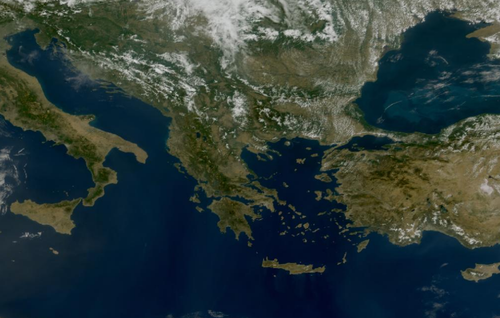 Τελευταία δορυφορική εικόνα νεφοκάλυψης