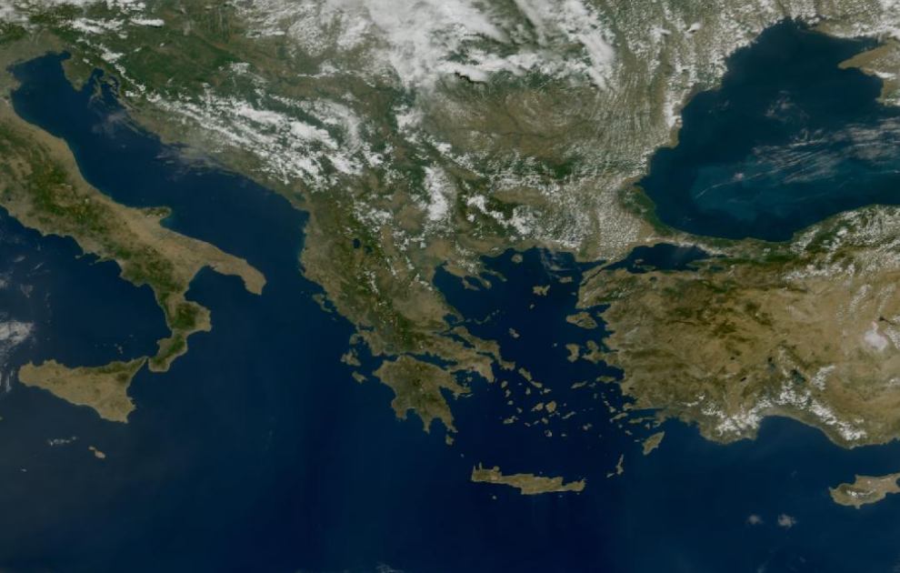 Τελευταία δορυφορική εικόνα νεφοκάλυψης