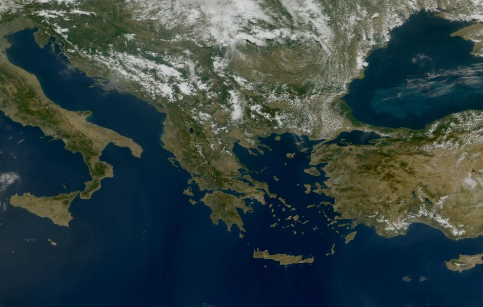 Τελευταία δορυφορική εικόνα νεφοκάλυψης