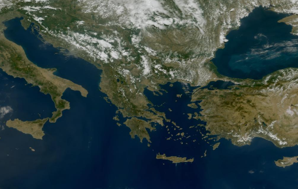 Τελευταία δορυφορική εικόνα νεφοκάλυψης