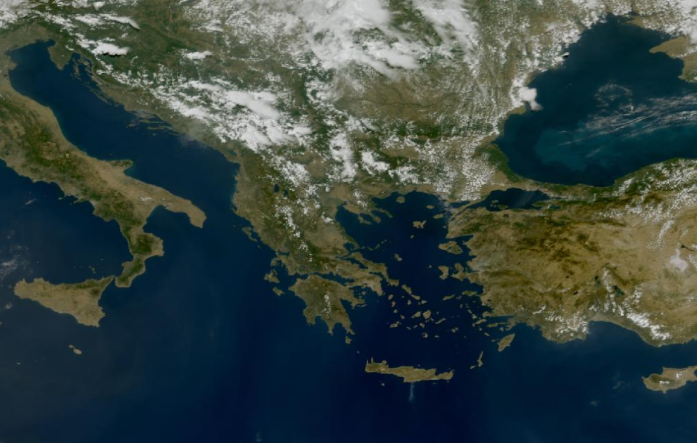 Τελευταία δορυφορική εικόνα νεφοκάλυψης