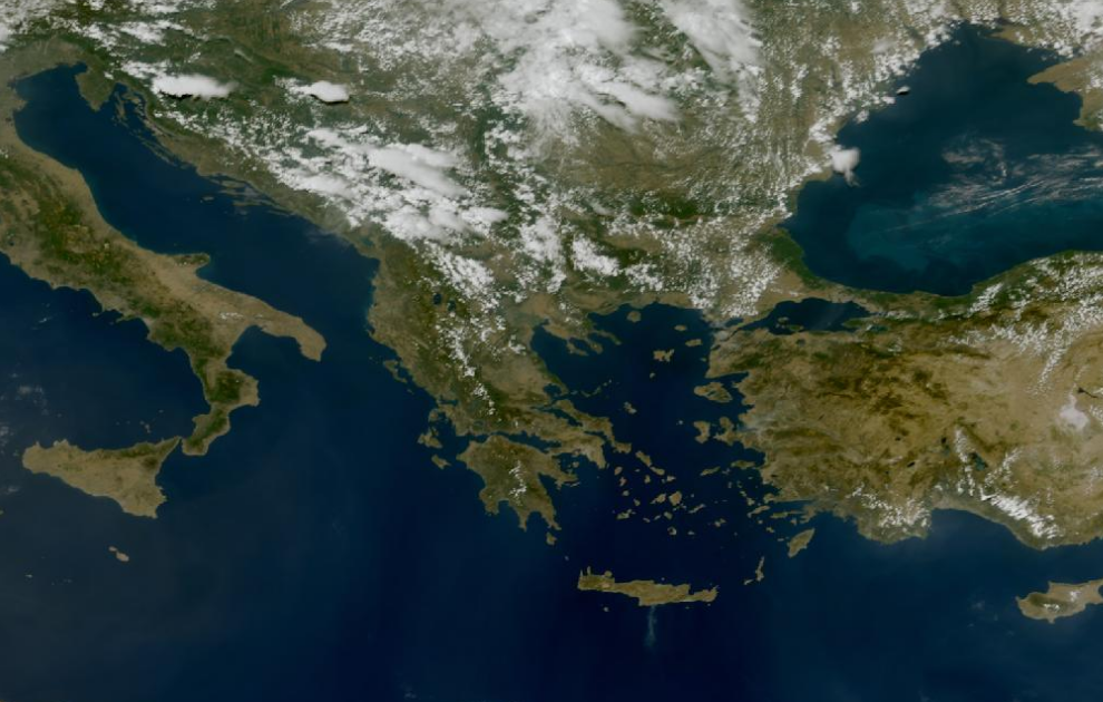 Τελευταία δορυφορική εικόνα νεφοκάλυψης