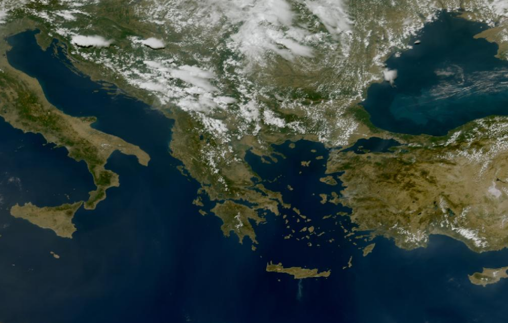 Τελευταία δορυφορική εικόνα νεφοκάλυψης