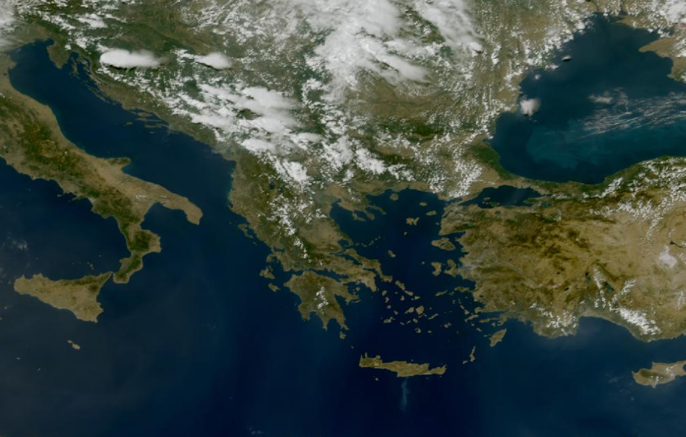 Τελευταία δορυφορική εικόνα νεφοκάλυψης