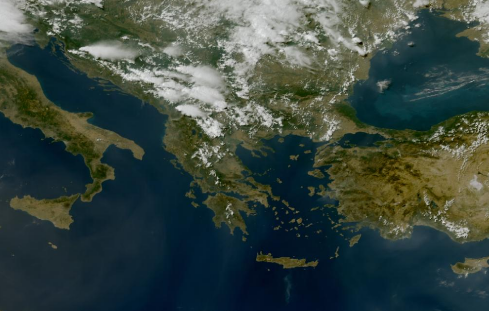 Τελευταία δορυφορική εικόνα νεφοκάλυψης