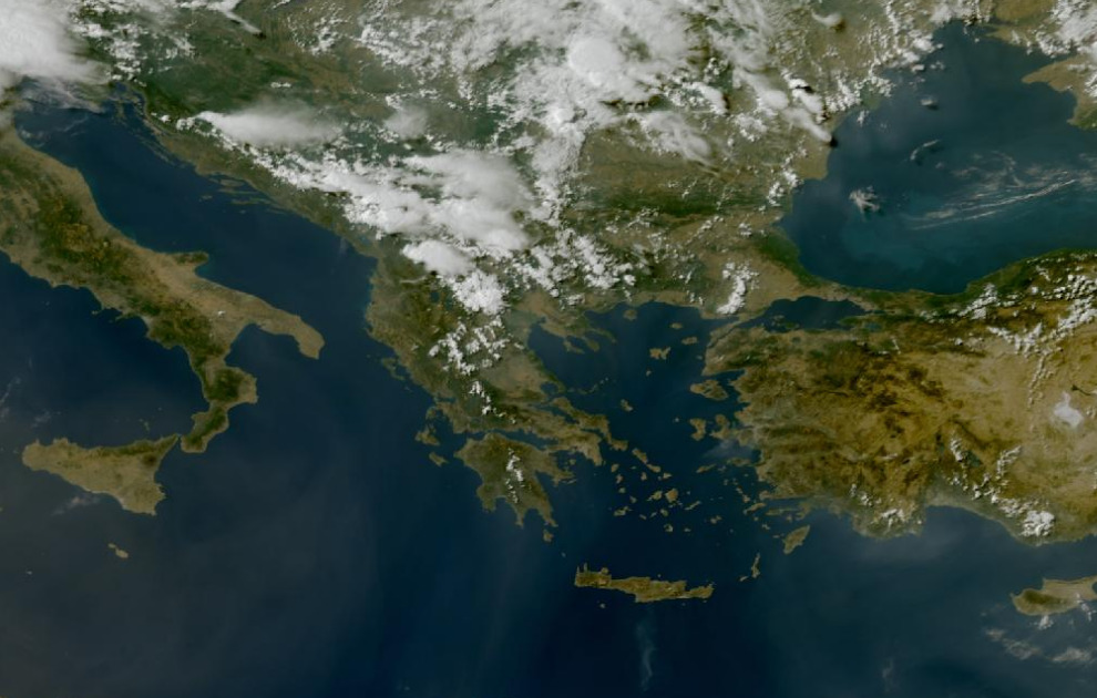 Τελευταία δορυφορική εικόνα νεφοκάλυψης
