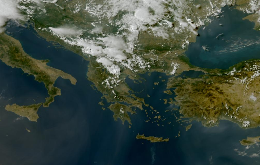 Τελευταία δορυφορική εικόνα νεφοκάλυψης