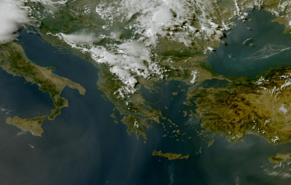 Τελευταία δορυφορική εικόνα νεφοκάλυψης