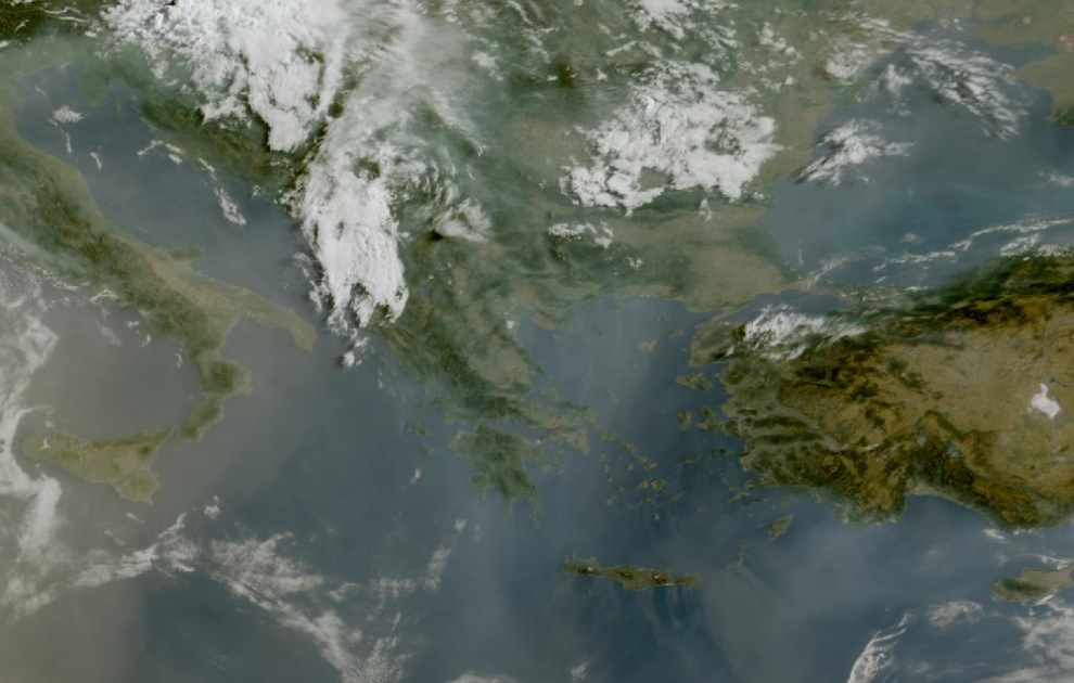 Τελευταία δορυφορική εικόνα νεφοκάλυψης