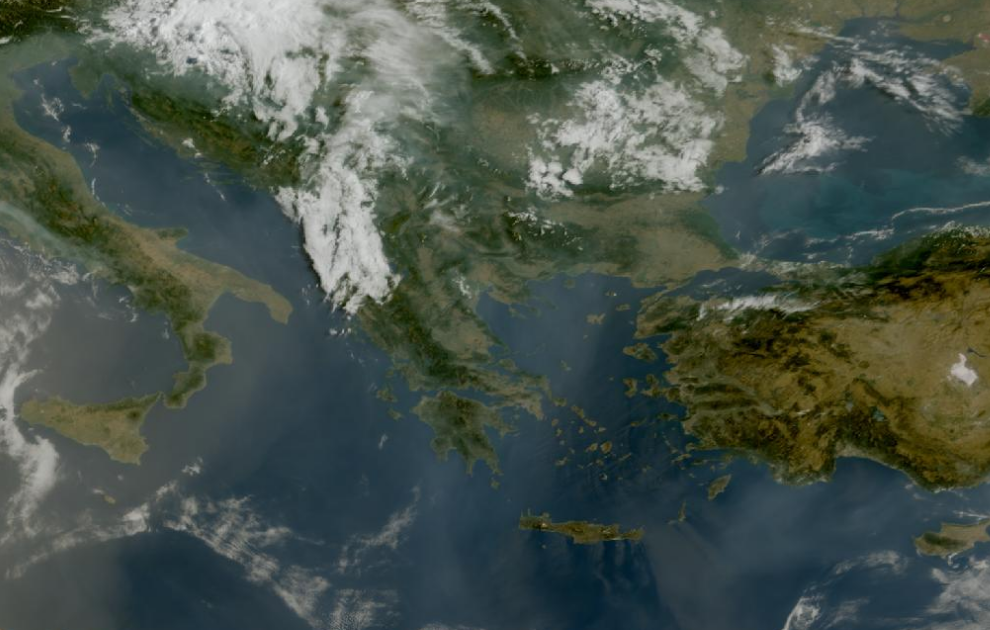 Τελευταία δορυφορική εικόνα νεφοκάλυψης