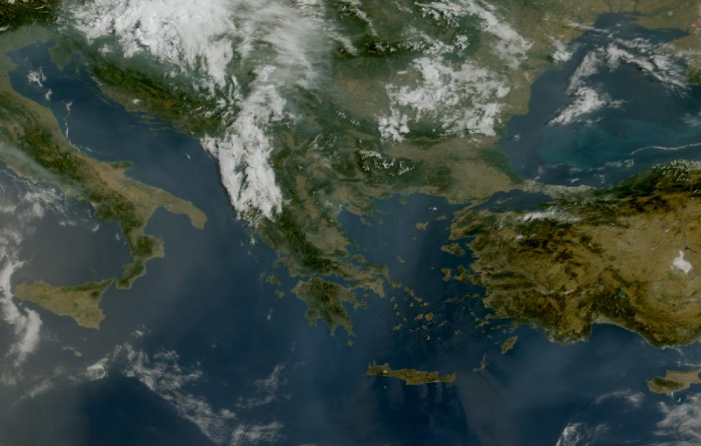 Τελευταία δορυφορική εικόνα νεφοκάλυψης