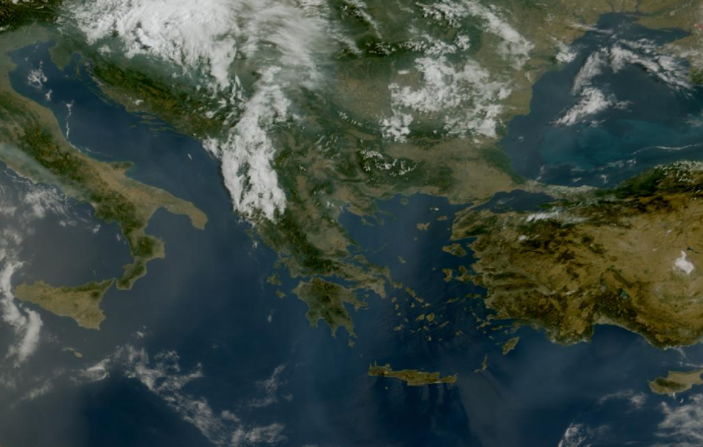 Τελευταία δορυφορική εικόνα νεφοκάλυψης