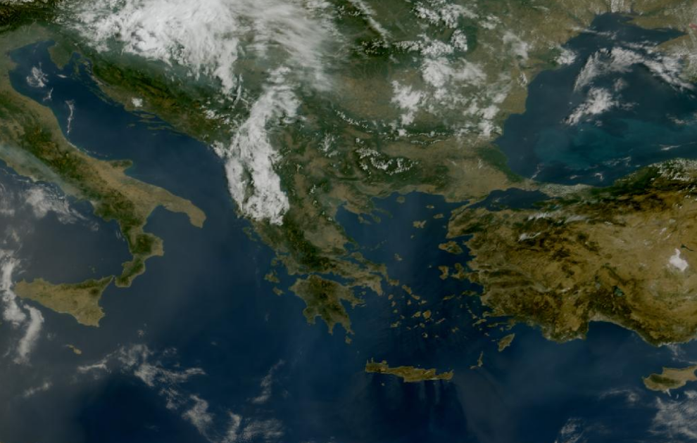 Τελευταία δορυφορική εικόνα νεφοκάλυψης