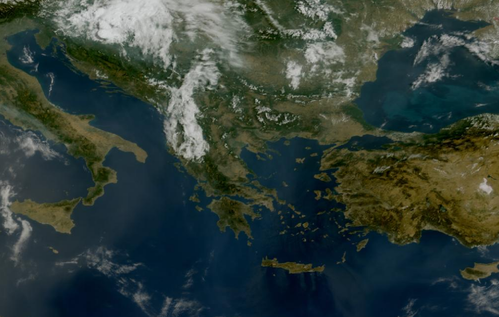 Τελευταία δορυφορική εικόνα νεφοκάλυψης