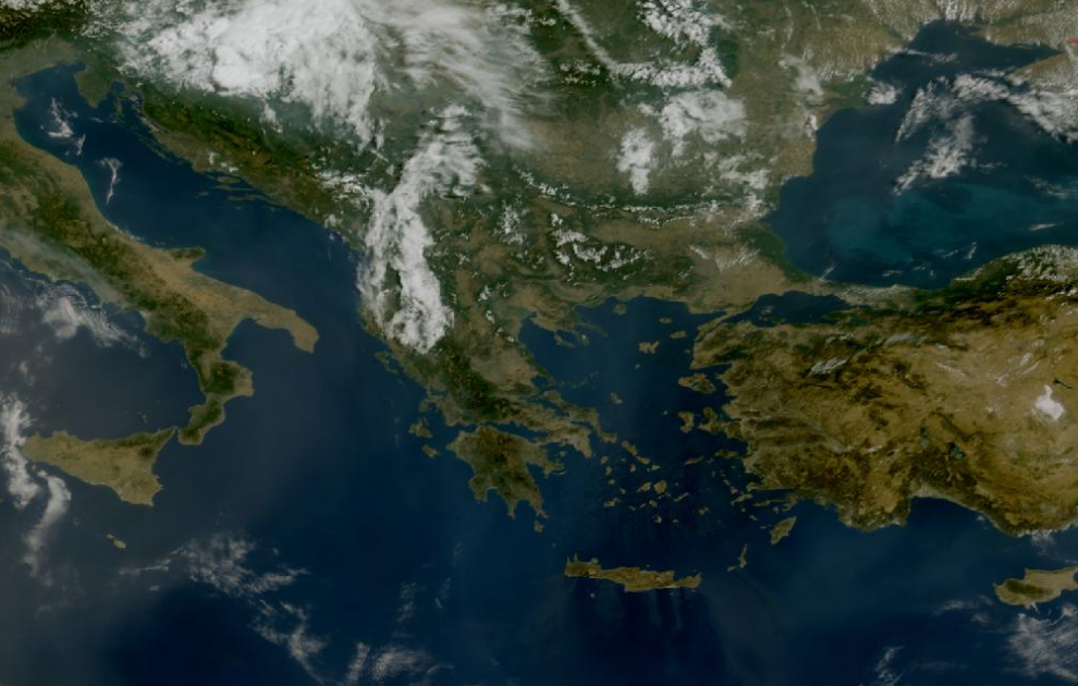 Τελευταία δορυφορική εικόνα νεφοκάλυψης