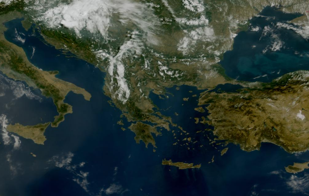 Τελευταία δορυφορική εικόνα νεφοκάλυψης