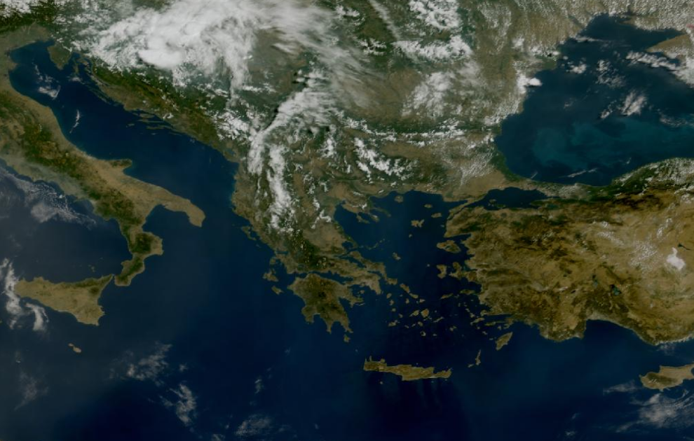 Τελευταία δορυφορική εικόνα νεφοκάλυψης
