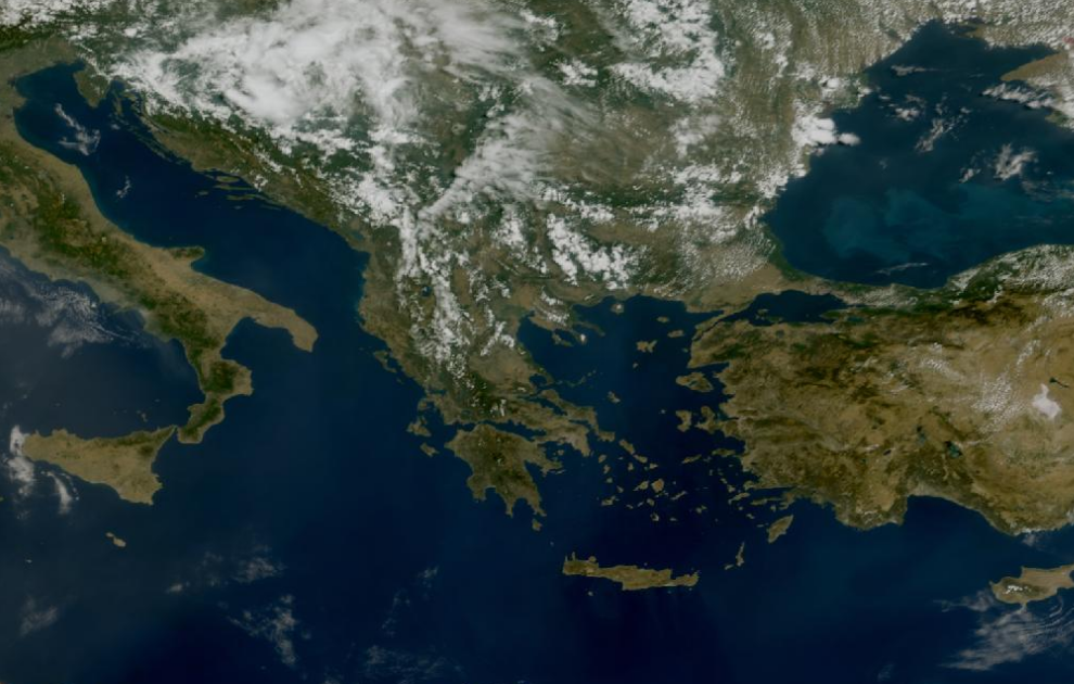 Τελευταία δορυφορική εικόνα νεφοκάλυψης