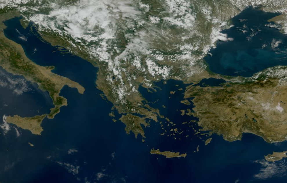Τελευταία δορυφορική εικόνα νεφοκάλυψης