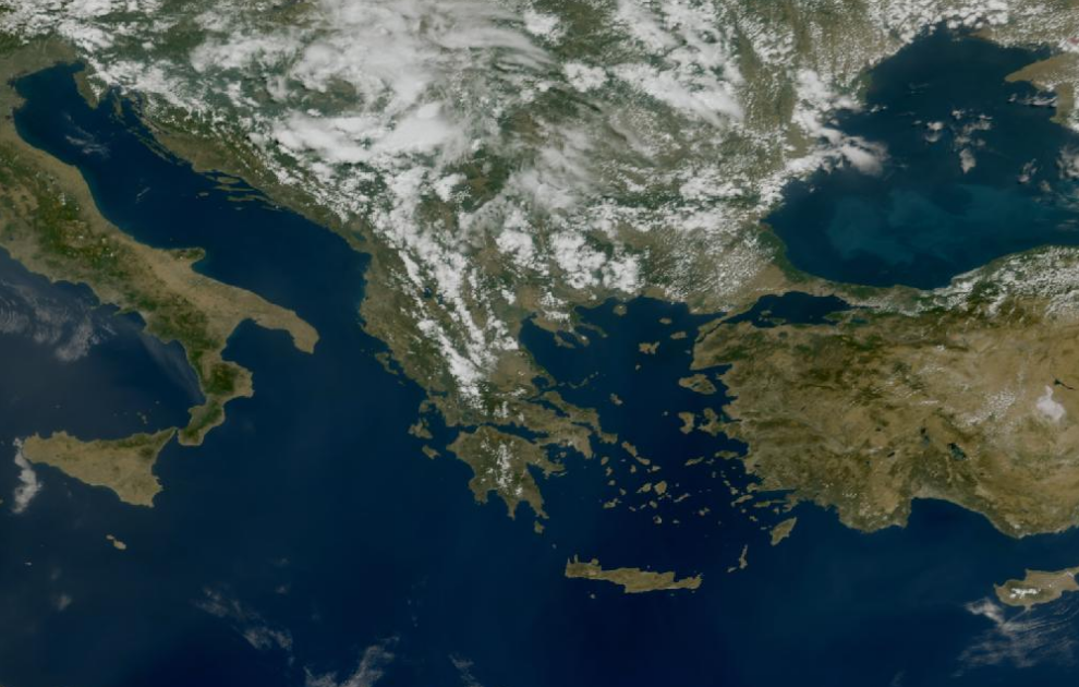 Τελευταία δορυφορική εικόνα νεφοκάλυψης