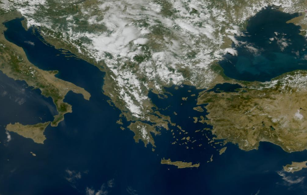Τελευταία δορυφορική εικόνα νεφοκάλυψης