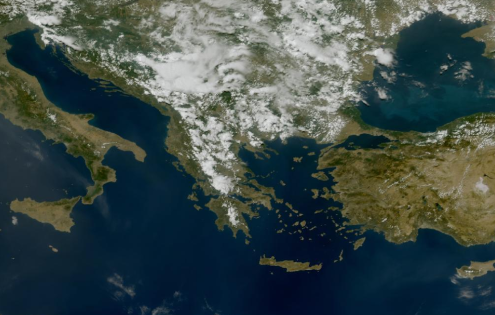 Τελευταία δορυφορική εικόνα νεφοκάλυψης