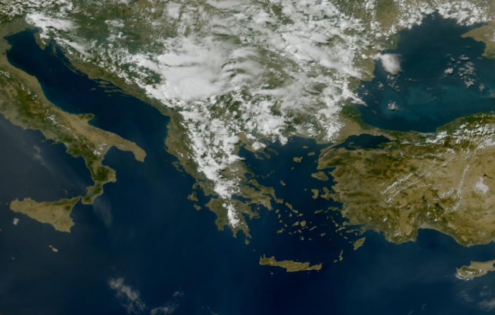 Τελευταία δορυφορική εικόνα νεφοκάλυψης