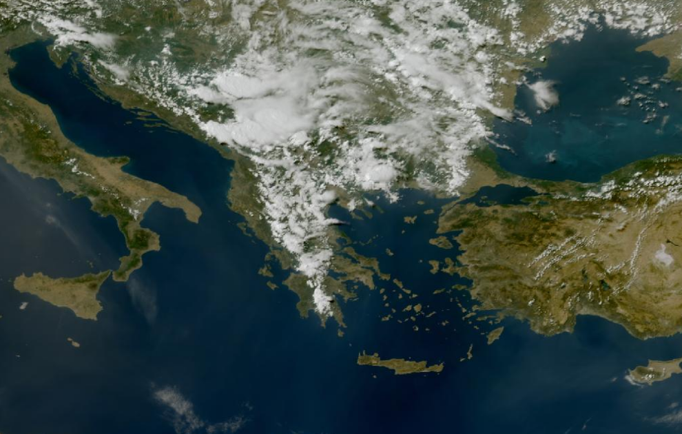 Τελευταία δορυφορική εικόνα νεφοκάλυψης
