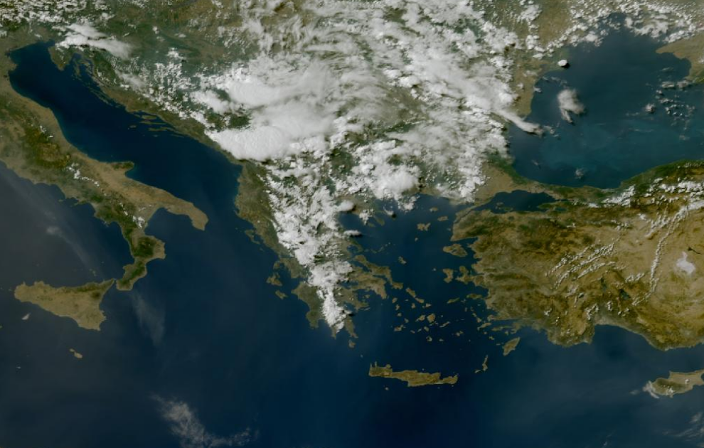 Τελευταία δορυφορική εικόνα νεφοκάλυψης