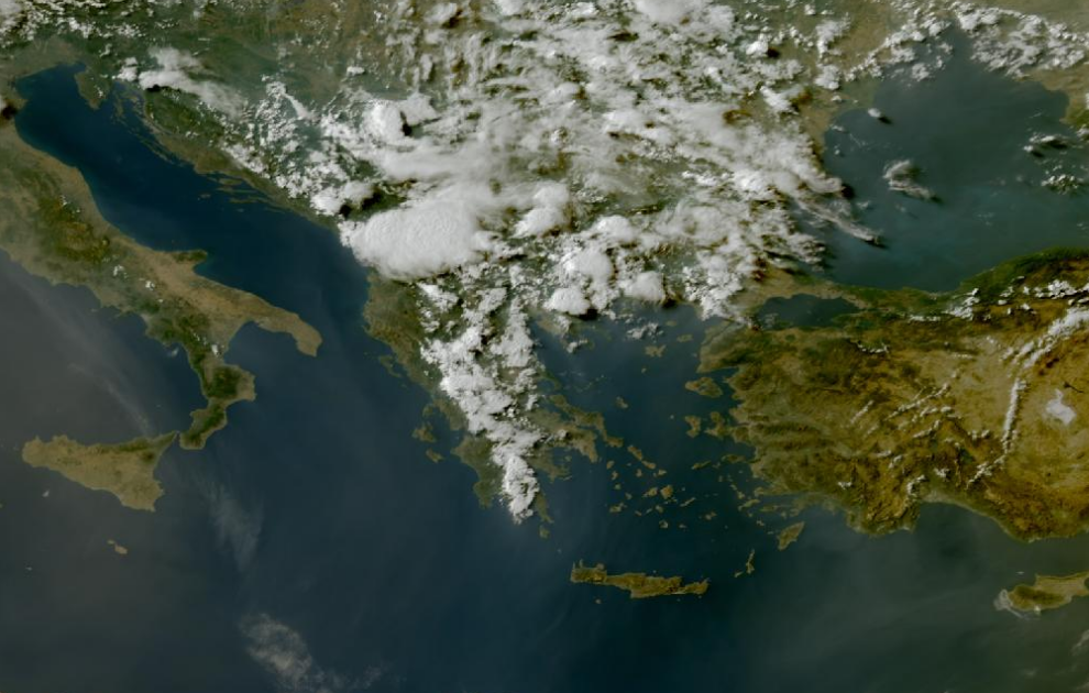 Τελευταία δορυφορική εικόνα νεφοκάλυψης