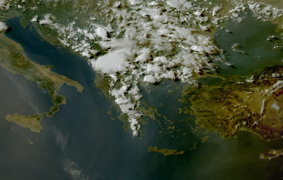 Τελευταία δορυφορική εικόνα νεφοκάλυψης