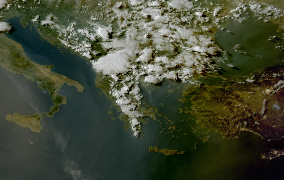 Τελευταία δορυφορική εικόνα νεφοκάλυψης