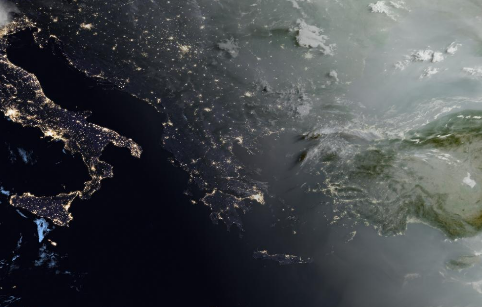 Τελευταία δορυφορική εικόνα νεφοκάλυψης