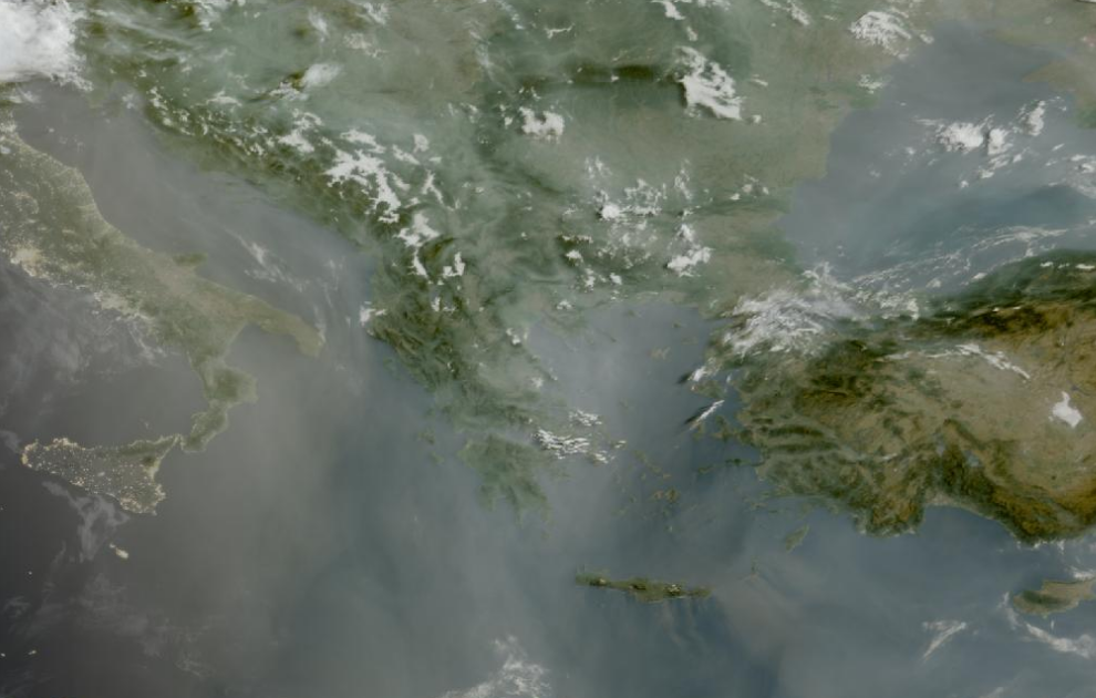 Τελευταία δορυφορική εικόνα νεφοκάλυψης