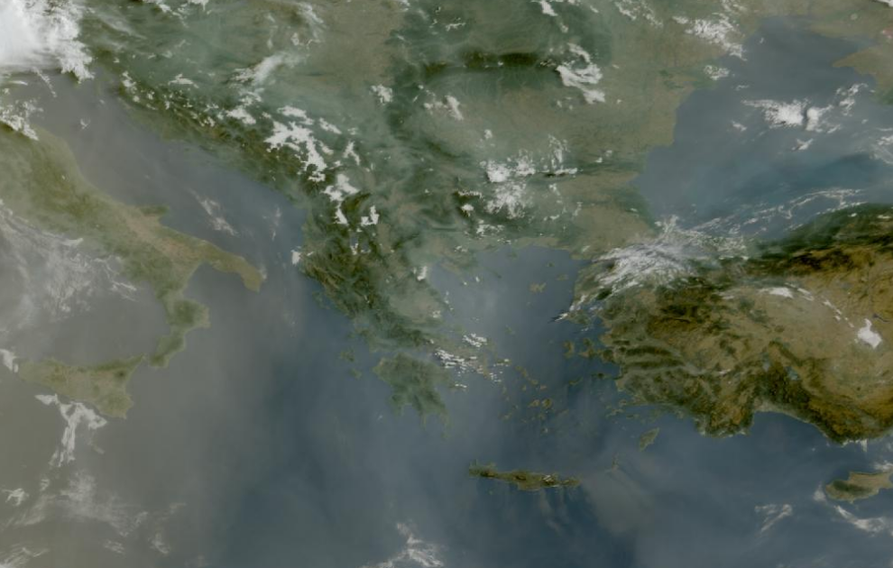 Τελευταία δορυφορική εικόνα νεφοκάλυψης