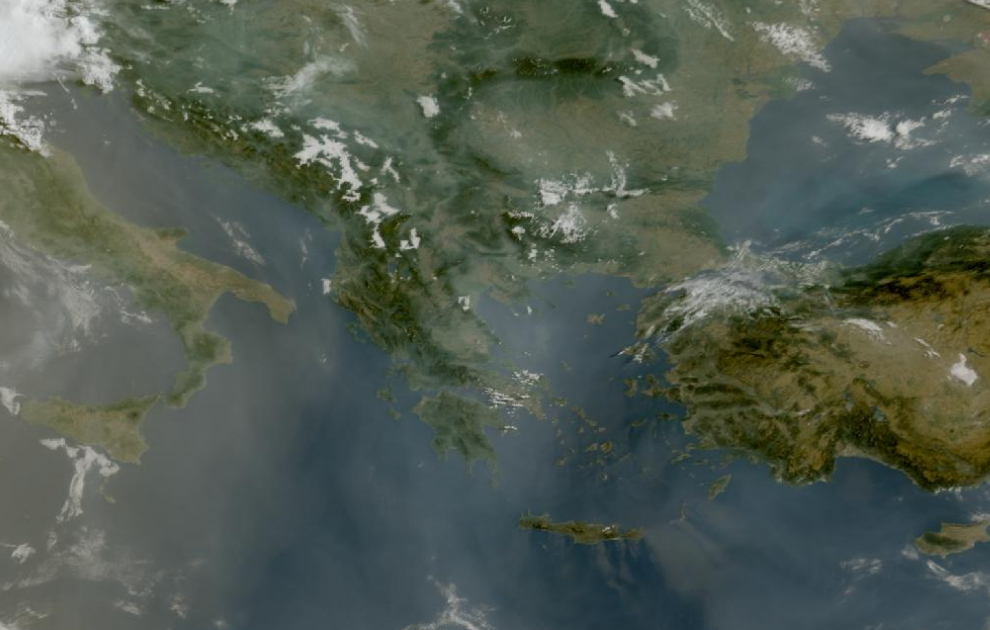 Τελευταία δορυφορική εικόνα νεφοκάλυψης