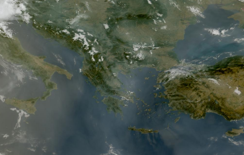 Τελευταία δορυφορική εικόνα νεφοκάλυψης