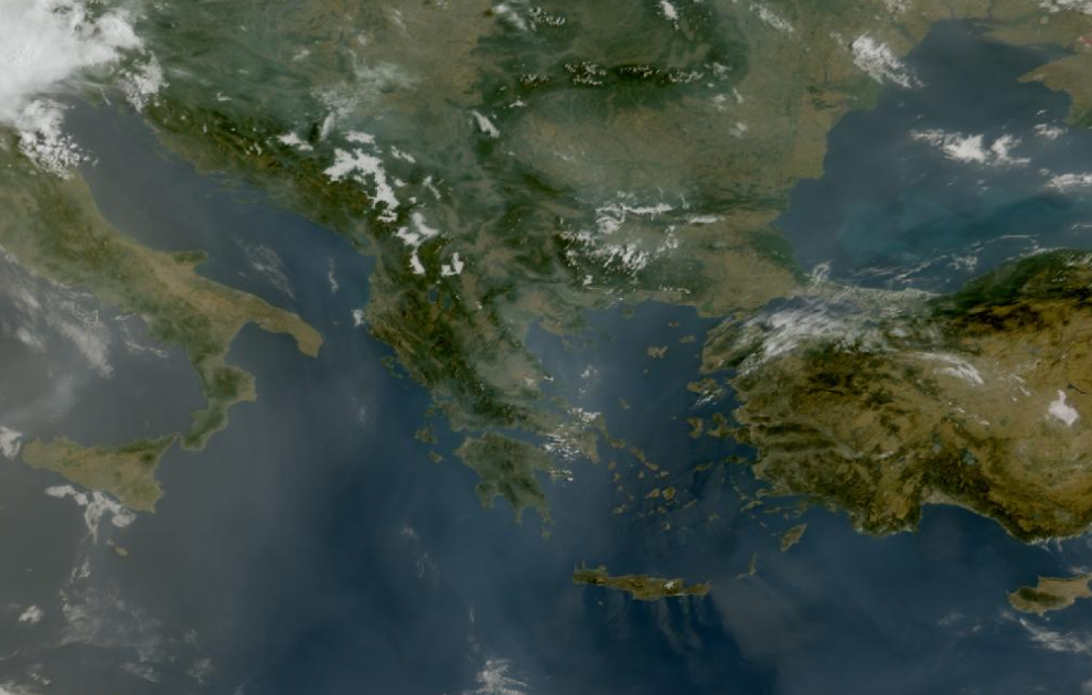 Τελευταία δορυφορική εικόνα νεφοκάλυψης