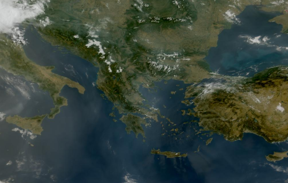 Τελευταία δορυφορική εικόνα νεφοκάλυψης